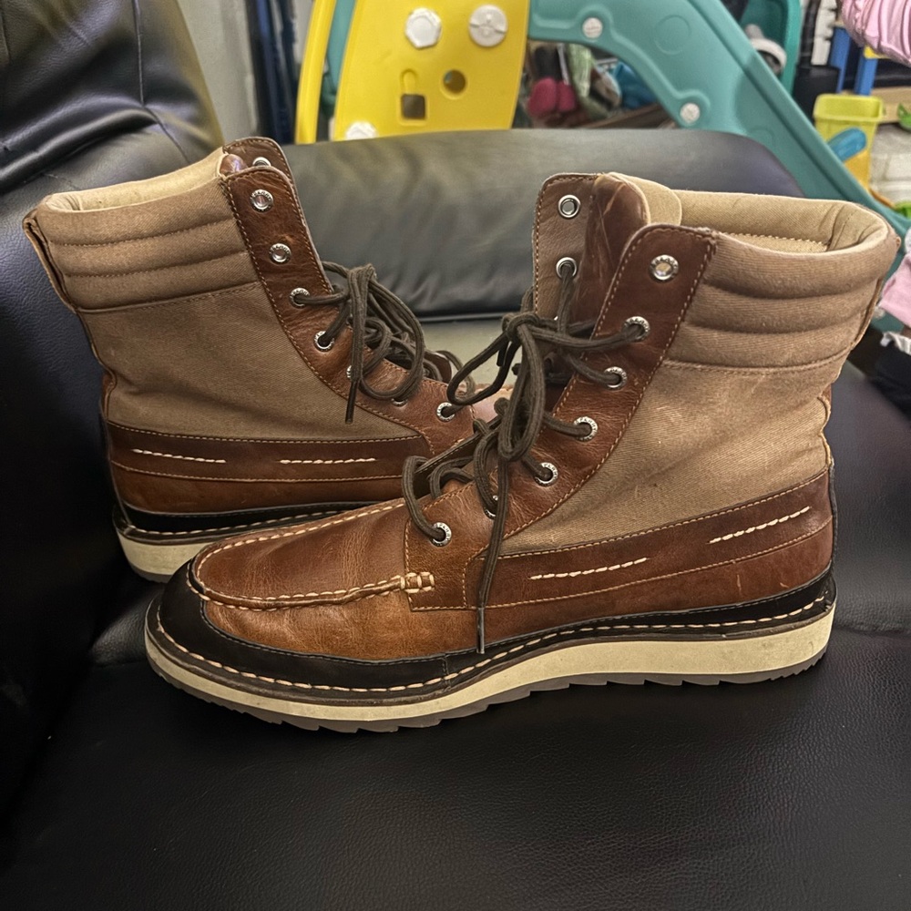 Sperry Men's Brown and Tan Leather Boots